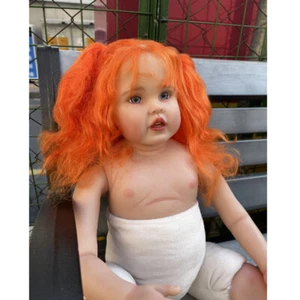 30inch Reborn Baby Doll Unassembled Part Rooted Hair Painted Kit Gift - Picture 1 of 4