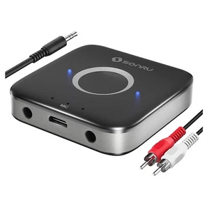 Bluetooth Empfänger Adapter Stereoanlage Auto Radio 3,5mm RCA Dual - Afbeelding 1 van 9
