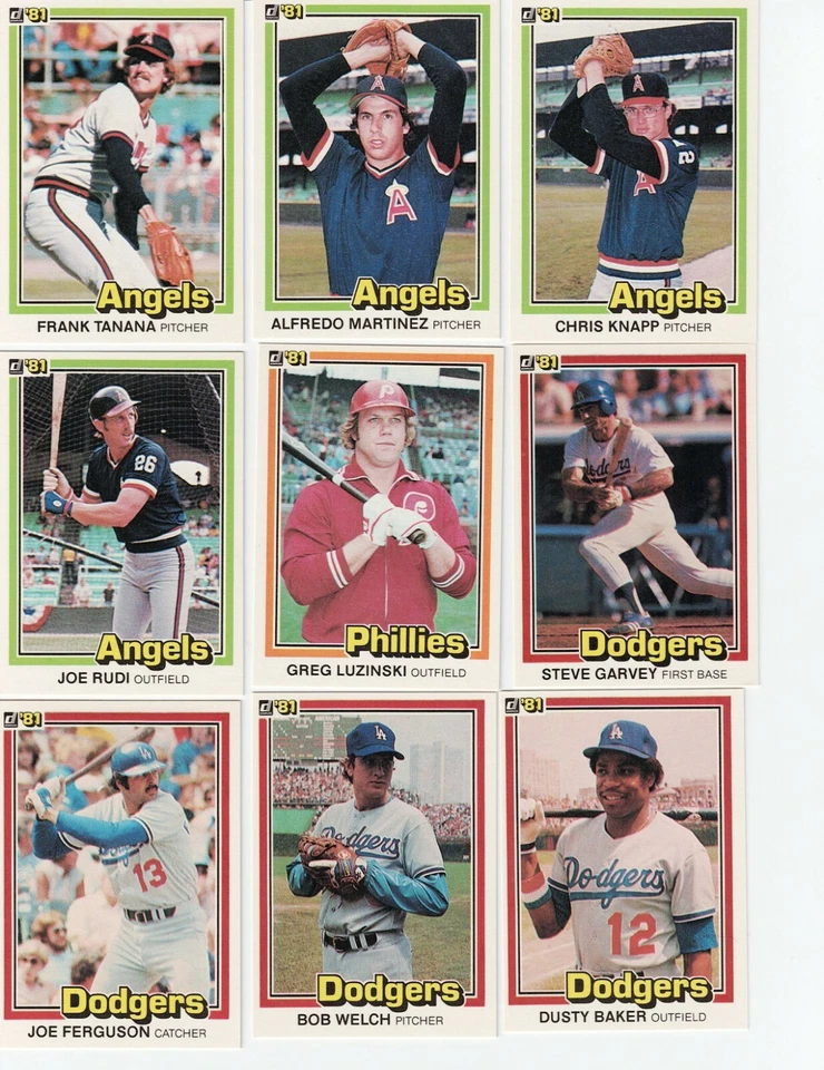 1981 DONRUSS Baseball Complete Your Set 1-250 - Image 1 of 1