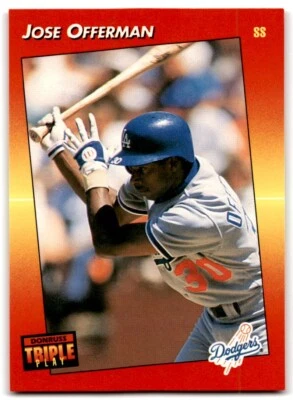 1992 Donruss Triple Play Jose Offerman Los Angeles Dodgers #153 - Image 1 of 2