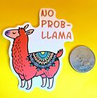 No Prob-Llama Multicolor Super Cute Llama Animal Theme Parody Sticker Decal Cool