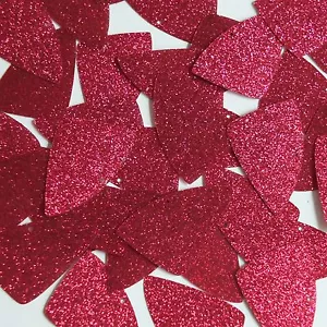Lentejuelas de aleta de escama de pescado de 1,5" rojo intenso rosa brillo metálico lentejuelas Tex - Imagen 1 de 2