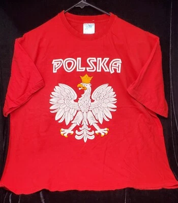 Camiseta Para Hombres POLSKA Polonia Cresta Polaca Gráfico Águila Roja XL Foto 1 de 3