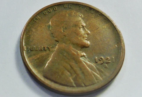 1921 S  WHEAT CENT,  OBV,,&  REV  LAMINATION)  ERROR COIN , #RRR21S Cover