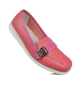 Aerosoft Comfort Sizigy Flat Loafers Comfortable Shoes Pink Women’s Size 8 NEW