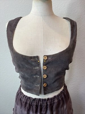 XS Something Rotten 31” Corduroy Gray Vest Medieval Les Miserables FROZEN - Image 1 of 4