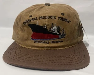 OILTANKING HOUSTON WAXED CANVAS WATER RESISTANT OUTDOOR CAP MADE IN USA VINTAGE - Picture 1 of 11