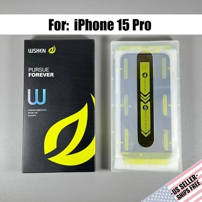 Protectores de pantalla para iPhone 15 Pro - 2x Pantalla de privacidad con bandeja de instalación | WSKEN Foto 1 de 4