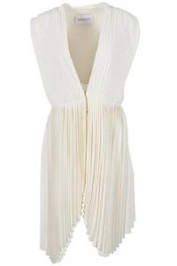 VIONNET WHITE CREPE GILET IT 42 UK 10 - Picture 1 of 4