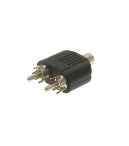 Adattatore connettore  RCA F a 2 M audio video cavo presa Home Theatre tv pc dvd - Imagen 1 de 1