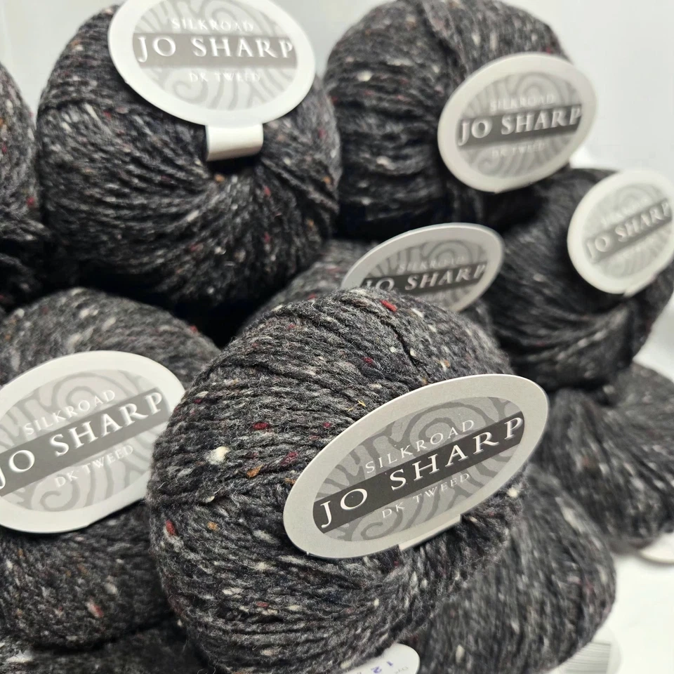 Jo Sharp Yarn SILK ROAD DK TWEED 85%Wool/10%Silk/5%Cashmere Night#409  20 Balls  - Image 1 of 4