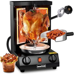 WantJoin Shawarma Maschine - 15 Pfund Gas Verwendung vertikaler Drehspieß Grill mit 2 - Bild 1 von 7