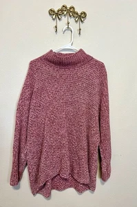 Terra & Sky Rosa Mini Wasserfallausschnitt Pullover mit Langarm. Ideal zum Schichten - Bild 1 von 5