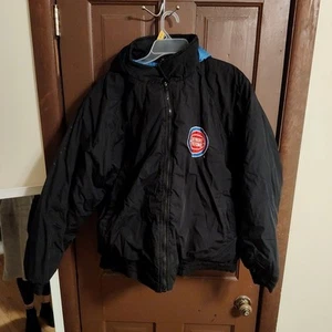 Rare Large Vintage 80s Detroit Pistons Fans Pick Satin Coat Sz Lg - Picture 1 of 9
