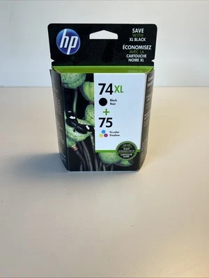 Genuine HP 74XL & 75 Tri-Color Expired 2016 - Image 1 of 4