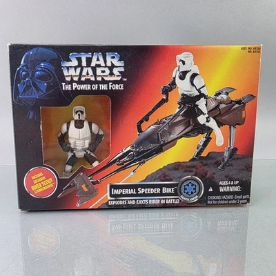 Star Wars POTF Imperial Speeder Bike & Biker Scout 3.75" Figure Set Kenner NEW - Image 1 of 4