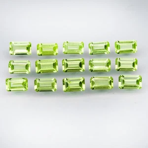 💎4.28ct 15p Lot VS-VVS Octagon Natural Green Peridot - Untreated, Pakistan Gems - Picture 1 of 4