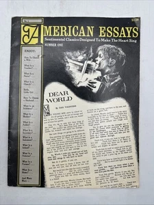 Vintage 1966 American Essays by Dan Valentine Book #1 Sentimental Classics - Foto 1 di 7