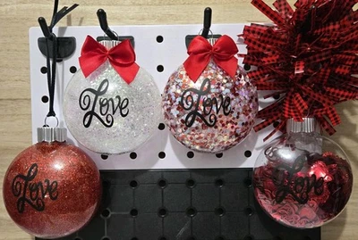 4 Round Love Ornaments Valentines Day Or Christmas Gifts - Image 1 of 4