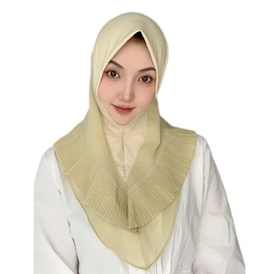 穆斯林女式雪纺头巾头巾裹巾伊斯兰拉即时围巾 — 第 1/4 张图片
