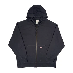 Dickies Black Relaxed Fit Full Zip Hoodie XL Workwear - Picture 1 of 6