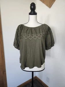 Loft Shirt olivgrün mit Ösen - Bild 1 von 5