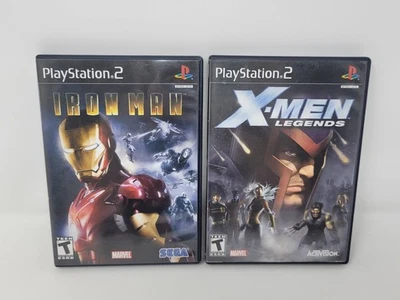 X Men Legends & Iron Man Sony PlayStation 2 PS2 Complete CIB Tested Free US Ship - Image 1 of 4