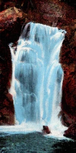 Vintage Postcard WB Waterfalls Tylers Forks Ashland County WI Wisconsin Trees - Picture 1 of 3