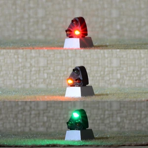 2 x model railroad & train block signal dwarf signal ground signal 3 lights #RYG - Picture 1 of 5