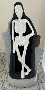 Vintage Mold SKELETON Grave Grim Reaper Ceramic 13.5” H - Picture 1 of 7
