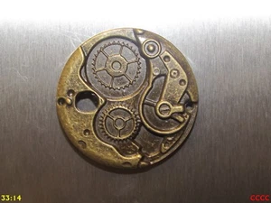 Steampunk bronce nevera imán reloj funcionamiento mecánico - Imagen 1 de 2