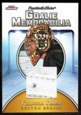 2022-23 President's Choice In the Crease Goalie Memoabilia Tuukka Rask Trapper