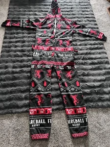 Fireball Whisky Uomo Onsie 2XL Zip Up Pubblicità Brutto Natale - Foto 1 di 10