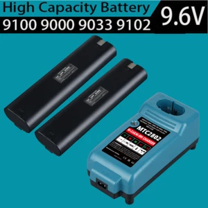 9.6 VOLT 4.8Ah Battery /Charger for MAKITA 9000 9001 632007-4 191681-2 9033 9102 - Picture 1 of 16