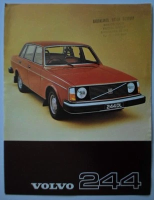 VOLVO 244 SALOON orig 1977 UK Mkt Sales Leaflet Brochure - DL GL - Image 1 of 2
