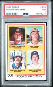 Jack Morris Rookie Card 1978 Topps #703 PSA 7 NM 1978 Rookie Pitcher Tigers