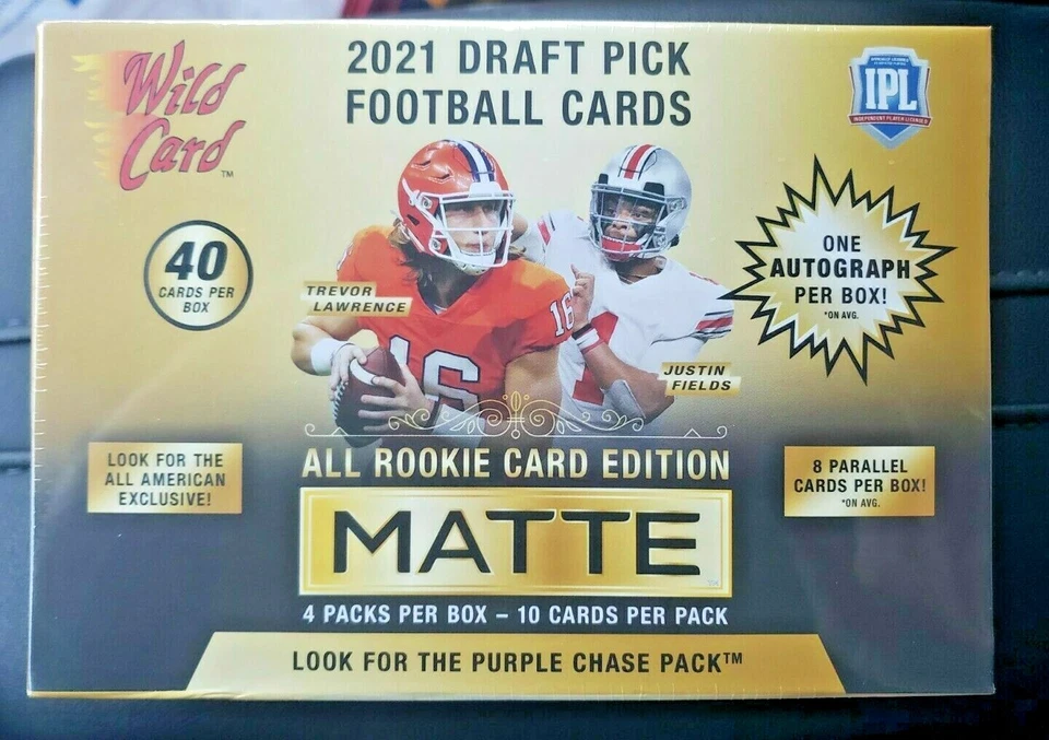 *NEW IN BOX* 2021 WILD CARD MATTE GOLD FOOTBALL MEGA BOX 1 AUTO FACTORY SEALED - Image 1 of 1