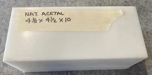 4 1/8” Grueso SÁBANA PLANA NATURAL DELRIN/ACETAL 4.125” x 4.500” x 10.000” - Imagen 1 de 1