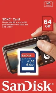 SanDisk 64GB SD SDXC Class 4 Camera Flash Memory Card 64 G SDSDB-064G - Picture 1 of 2