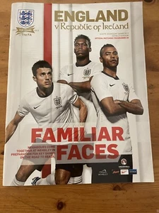 England V Republic Of Ireland International Football Programme. 29.5.2013.... - Picture 1 of 1