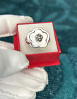 Vtg.sterling silver 925 JOSEPH ESPOSITO(ESPO) mother of pearl flower ring Sz:8.5