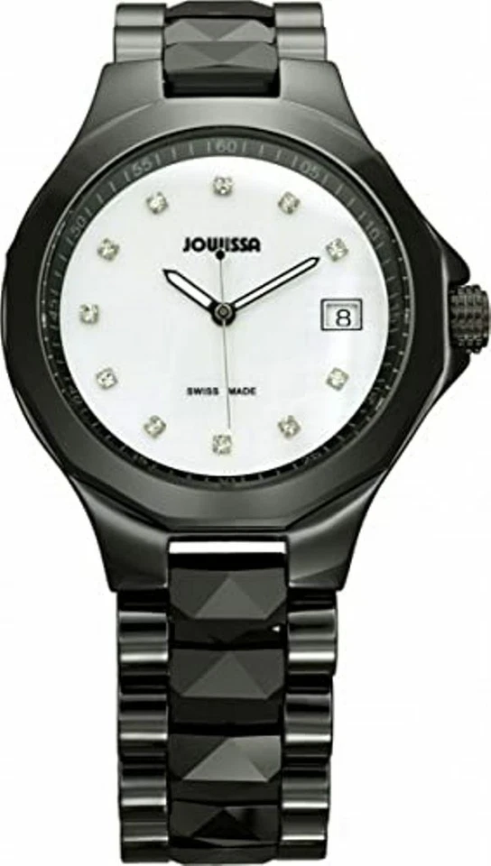 Relógio Jowissa unissex J9.011.L pulseira de cerâmica preta Marte data minuto trilha - Imagem 1 de 1