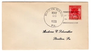 #645 Valley Forge 1928 FDC - U/O Bird In Hand PA CCL - Picture 1 of 2