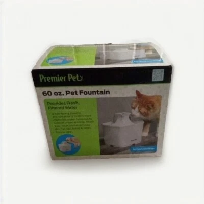 Premier Pet 60 oz. Pet Fountain- Automatic Water Fountain for Cats & Small Dogs - Image 1 of 3