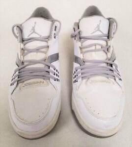 Men's Nike Air Jordan Flight 23 White/Gray Basketball Sneakers Size 10
