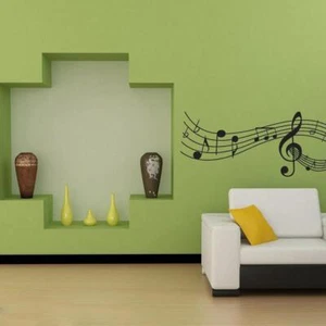 Music Notes Band Room Home Removable Wall Stickers Decor Dec D3S4 Wall Y4E2 - Picture 1 of 12