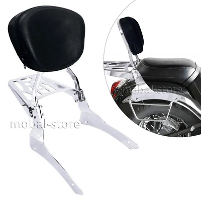 Sissy Bar Backrest Pad Luggage Rack Kawasaki Vulcan 1700 Classic (Except Vaquero - Image 1 of 4
