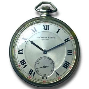 VINTAGE ESCASANY POCKET WATCH OPEN FACE MANUAL WINDING CYMA MOVEMENT - Picture 1 of 6