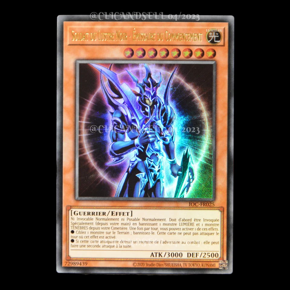 carte YU-GI-OH IOC-FR025 Soldat du Lustre Noir - Emissaire du Commencement - Photo 1/1