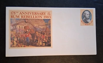 Sobre de cubierta preimpresa Australia 1983 aniversario Capt. "Rum Rebellion" Bligh Foto 1 de 3